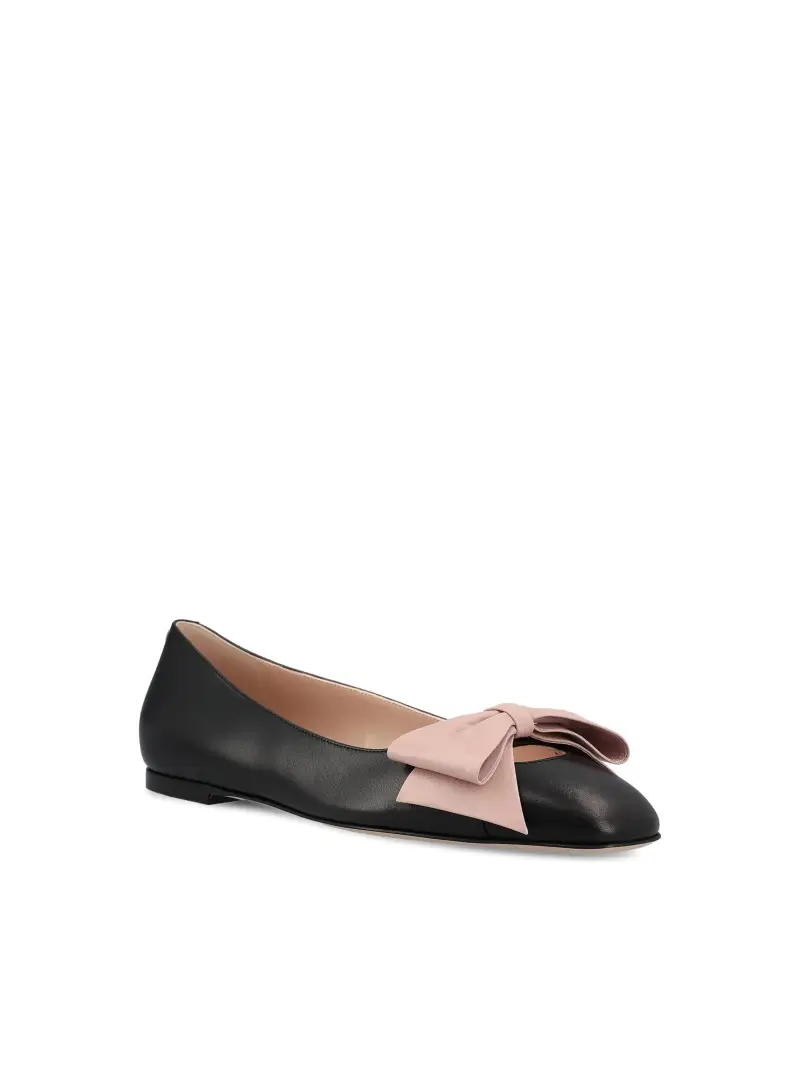 Ballerina Bowow In Capretto NERO miniatura 2