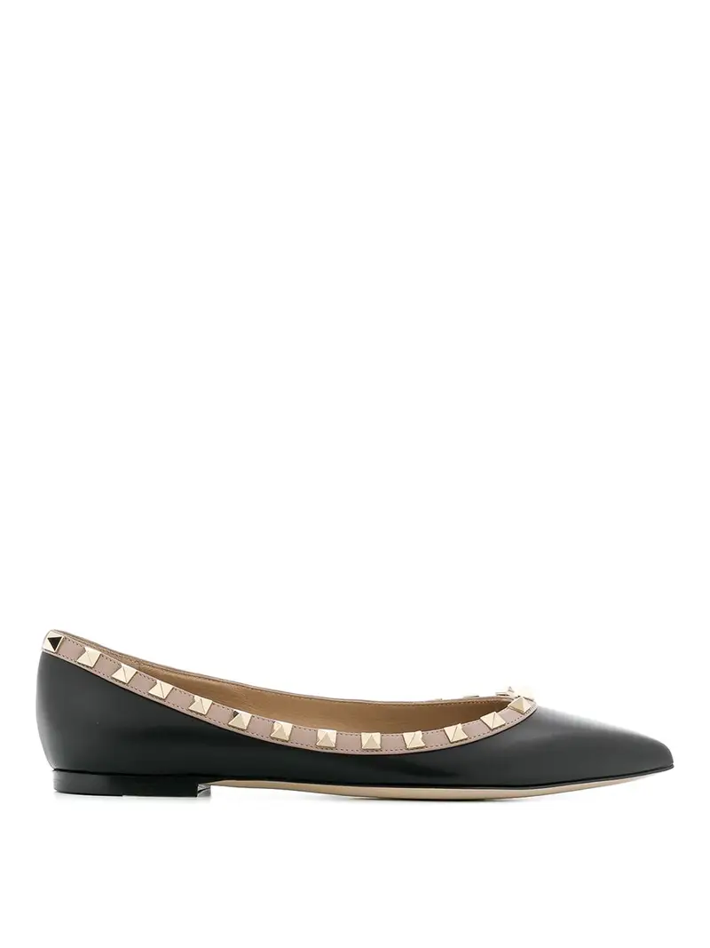 Balletti in pelle Rockstud Nero