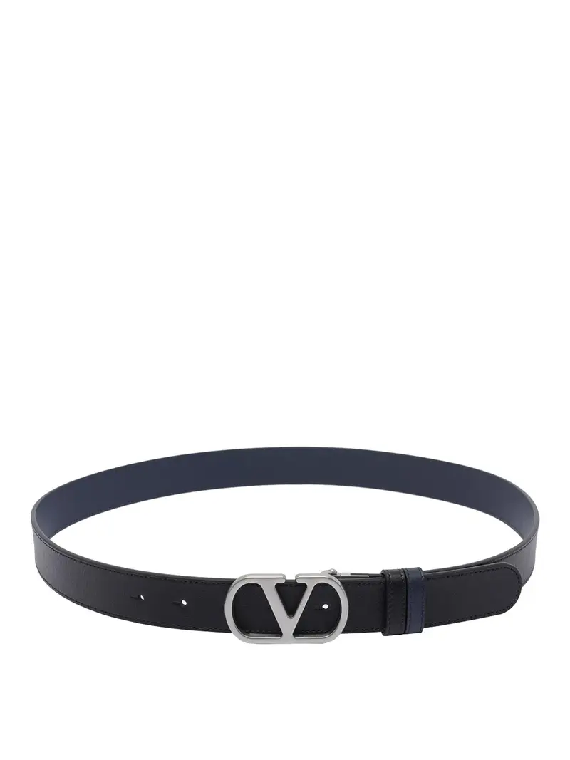 Black Reversible Vlogo Signature Belt Nero