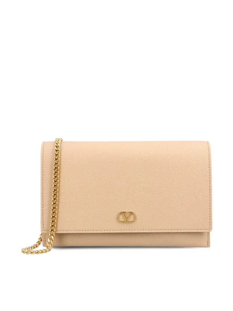 Borsa A Tracolla Vlogo Signature In Pelle BEIGE