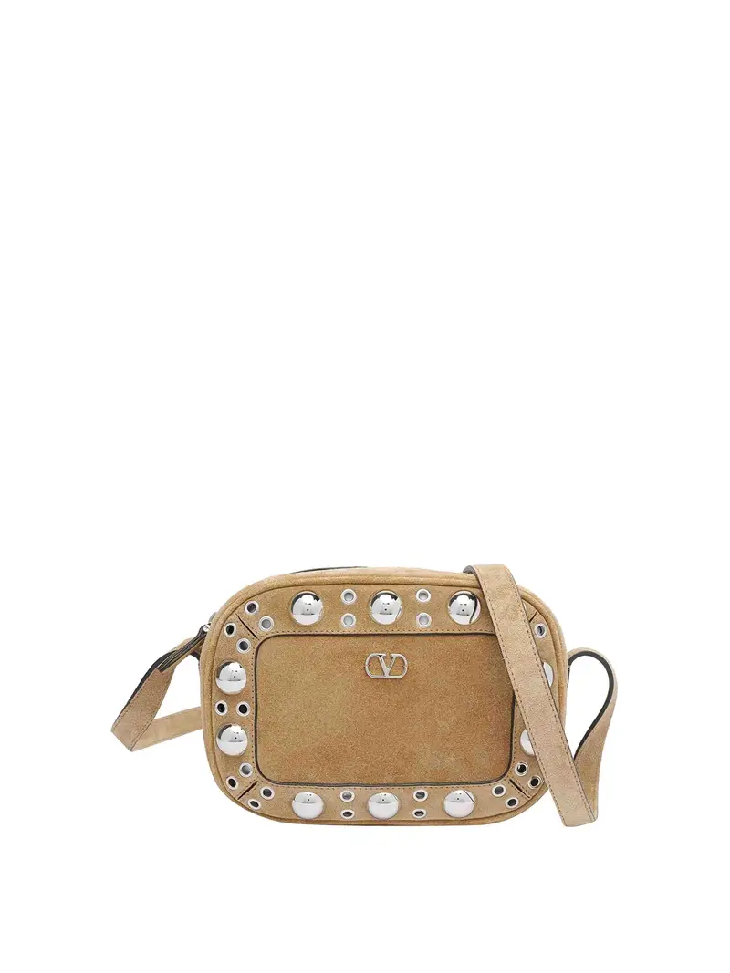 Borsa incrociata in pelle Beige