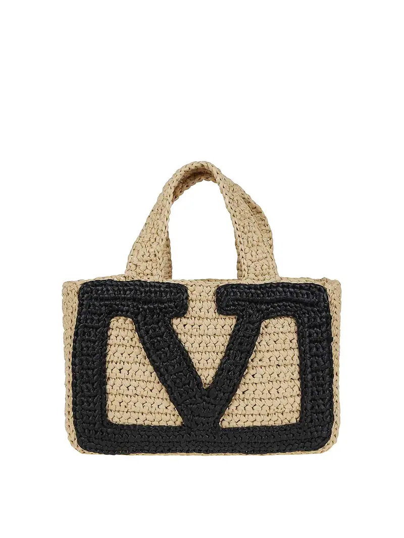 Borsa piccola Viva Superstar Crochet Rafia Beige