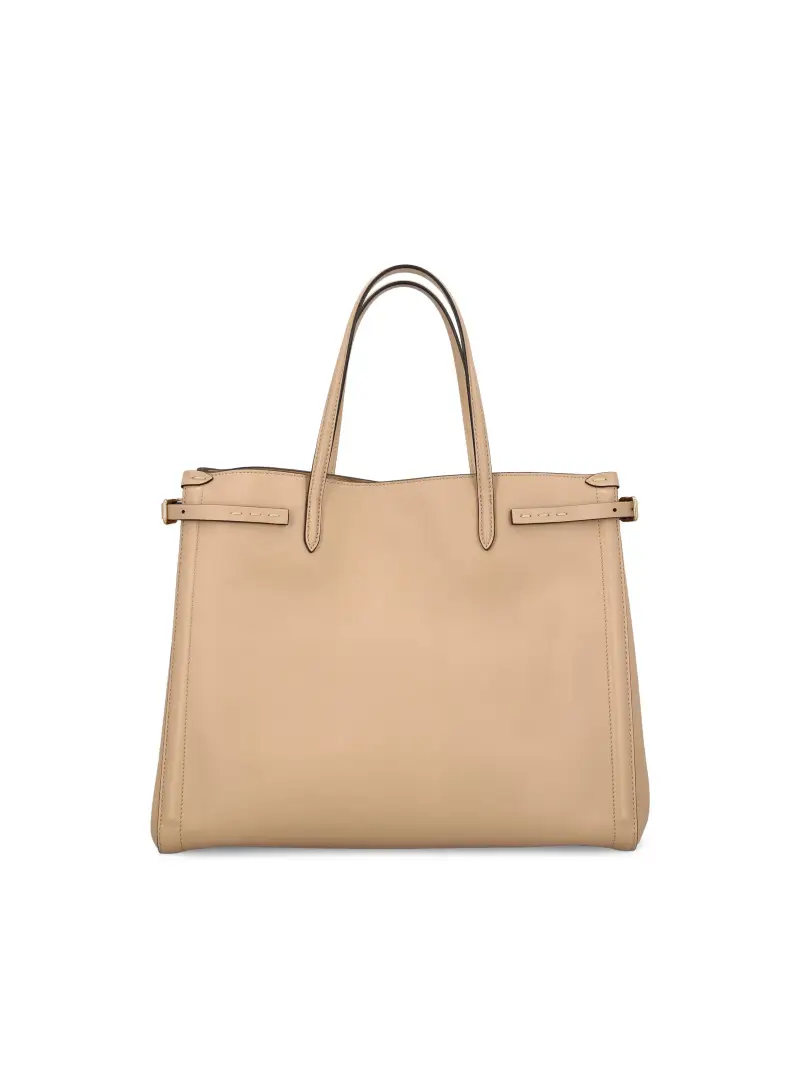 Borsa Shopping Media Valentino Garavani Antibes BEIGE miniatura 2
