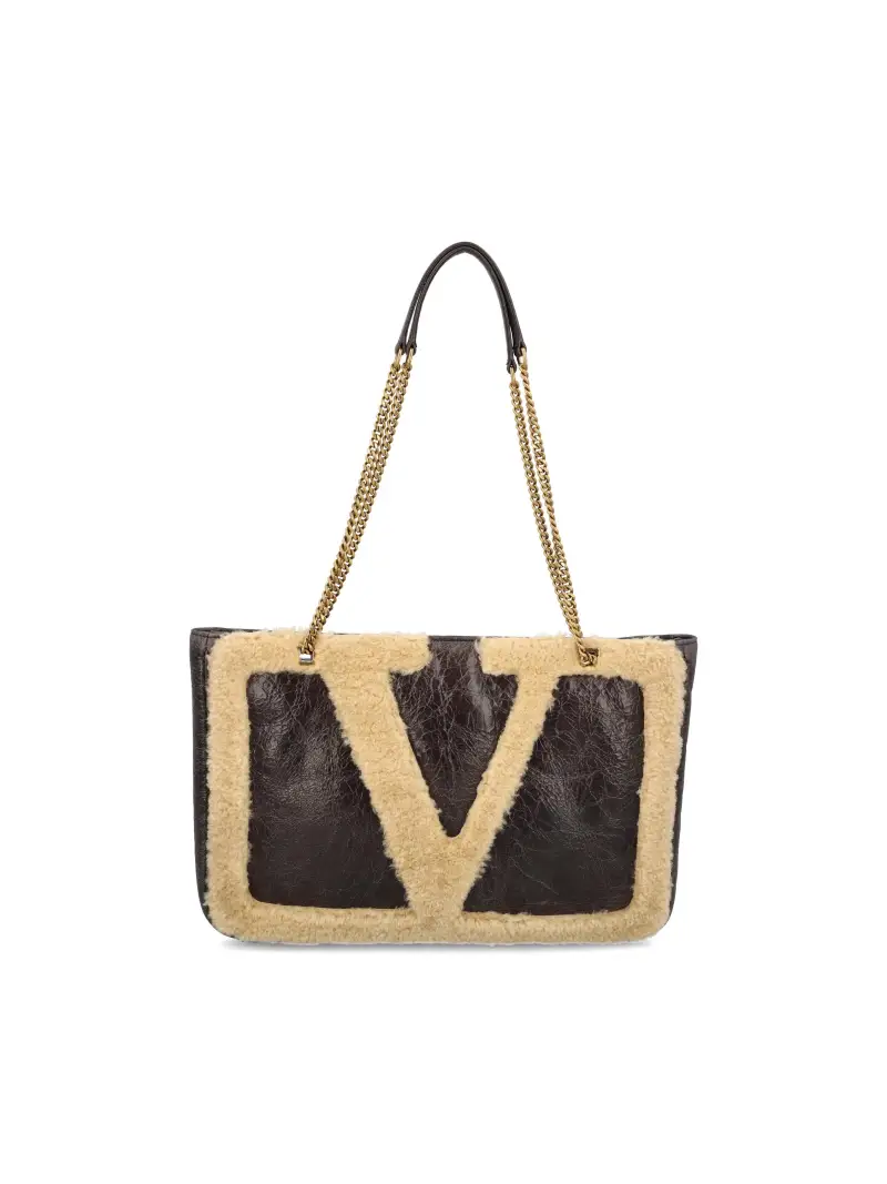 Borsa Shopping Media Valentino Garavani Viva Superstar MARRONE