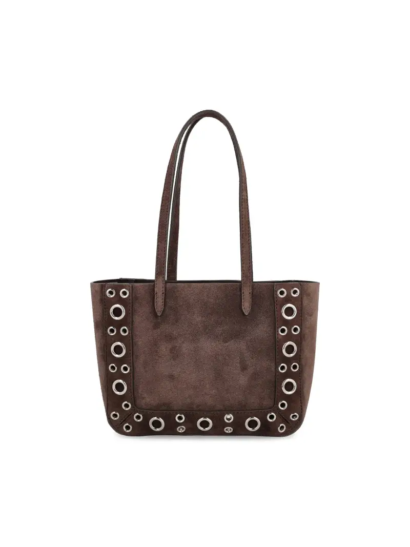 Borsa Shopping Mini Nellcôte MARRONE miniatura 2