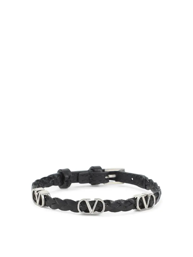 Bracciale in pelle Valentino Nero