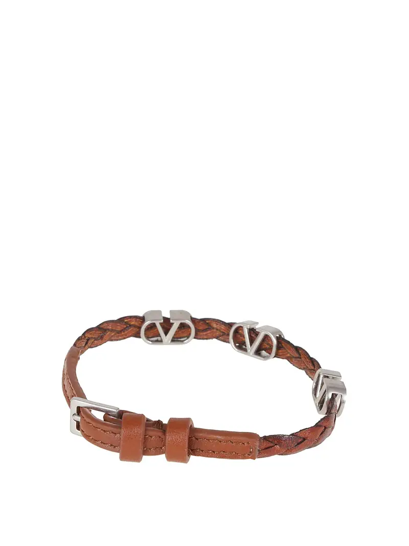 Bracciale in pelle Vlogo Signature Beige