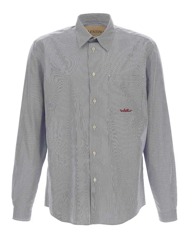 Camicia a righe Azzurro