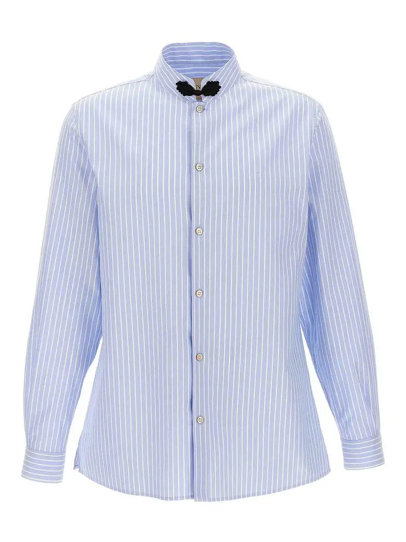 Camicia a righe Azzurro