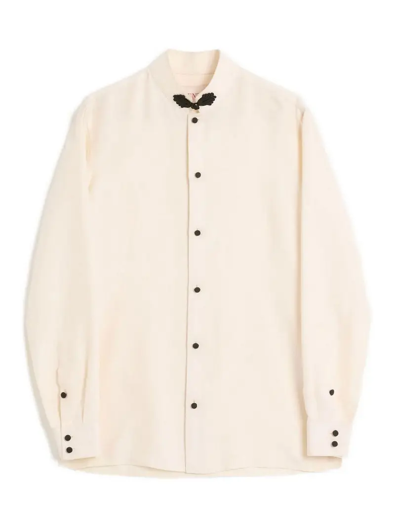 Camicia di seta Crema