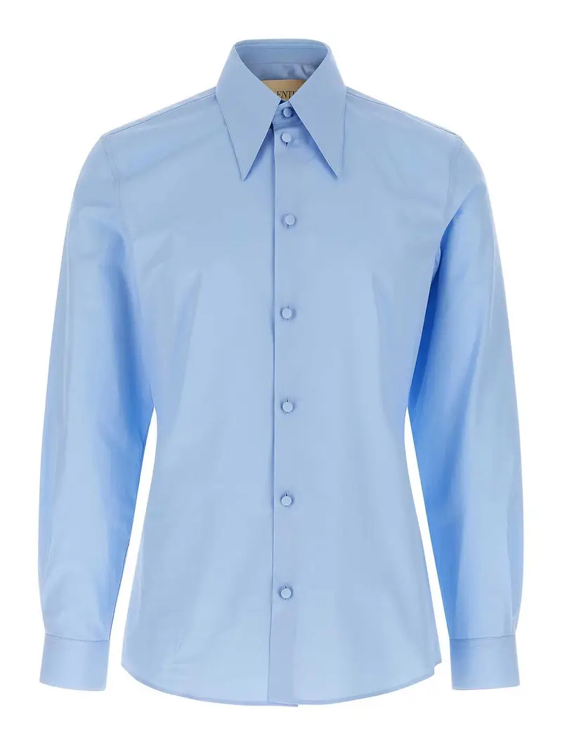 Camicia in cotone Azzurro