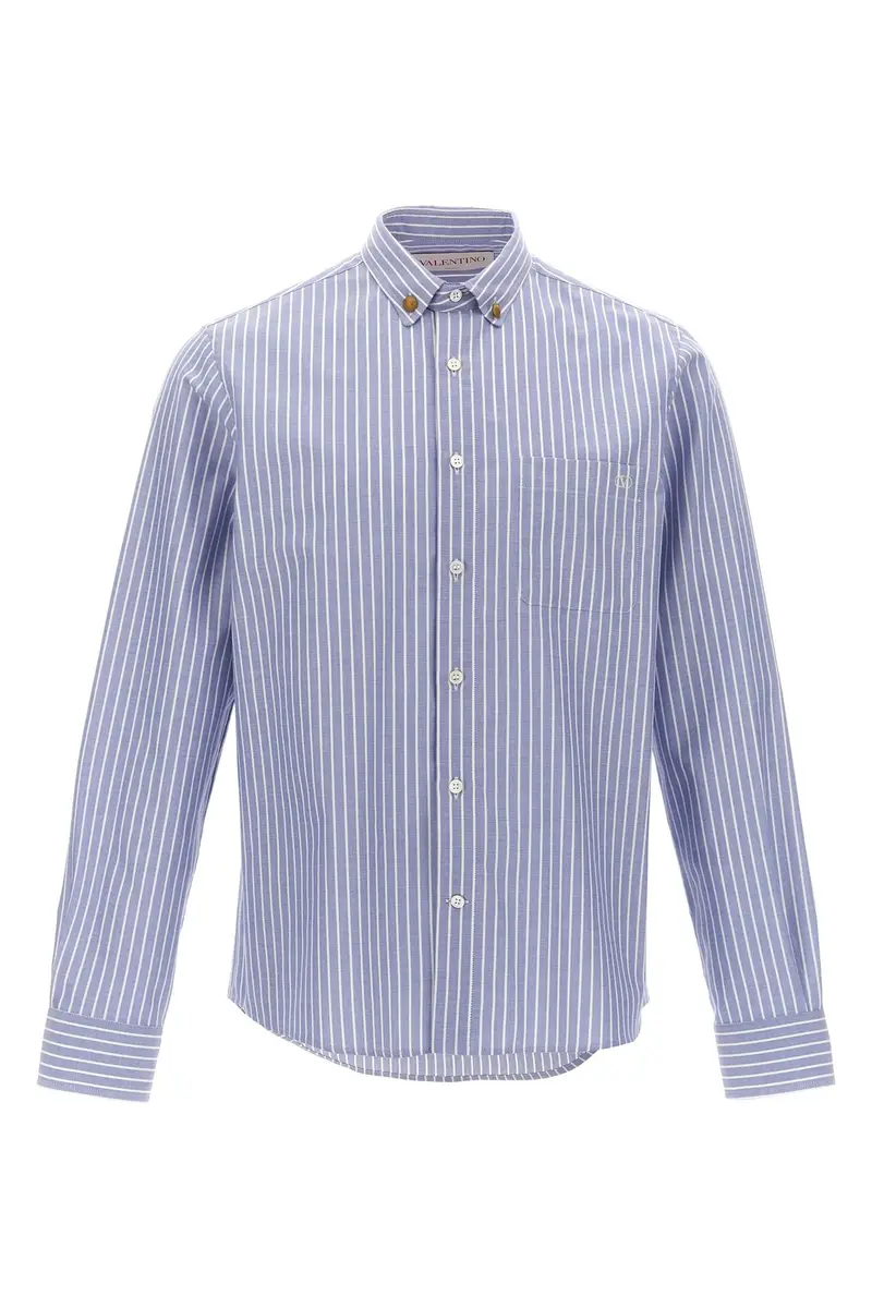 Camicia Valentino Garavani Righe Azzurro