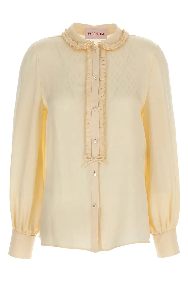 Camicia Valentino Garavani Toute La V Beige