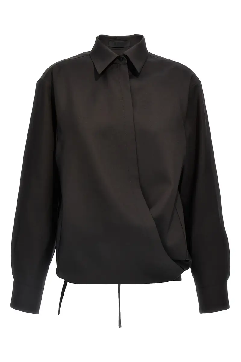 Camicia Valentino Techno Light Wool Nero