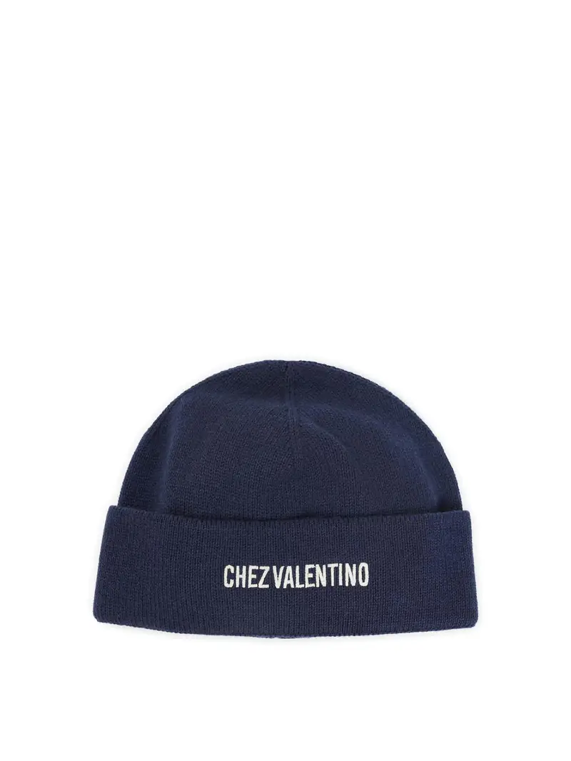 Cappello di cotone e lana Blu