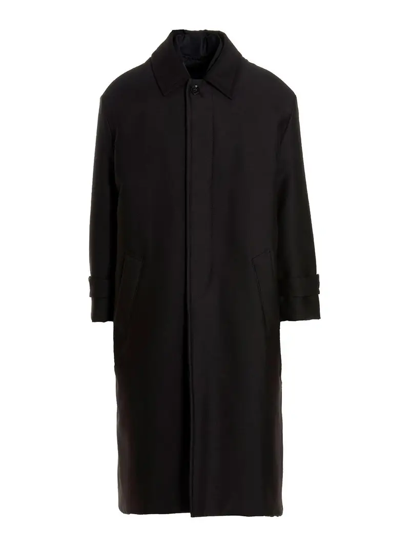 Cappotto lungo reversibile Nero