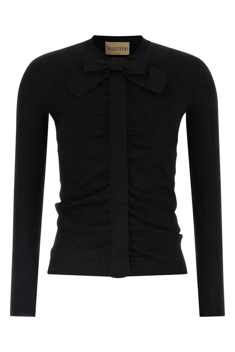 Cardigan Valentino Garavani Fiocco Nero