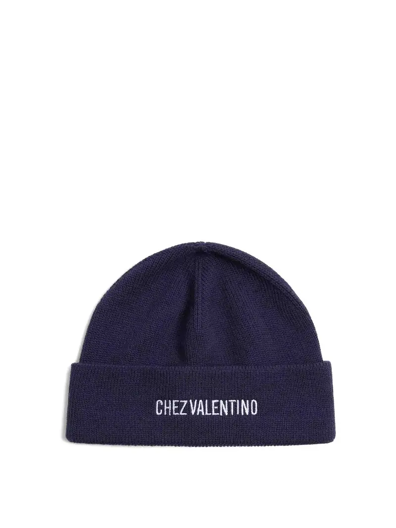 Chez Valentino Beanie Blu