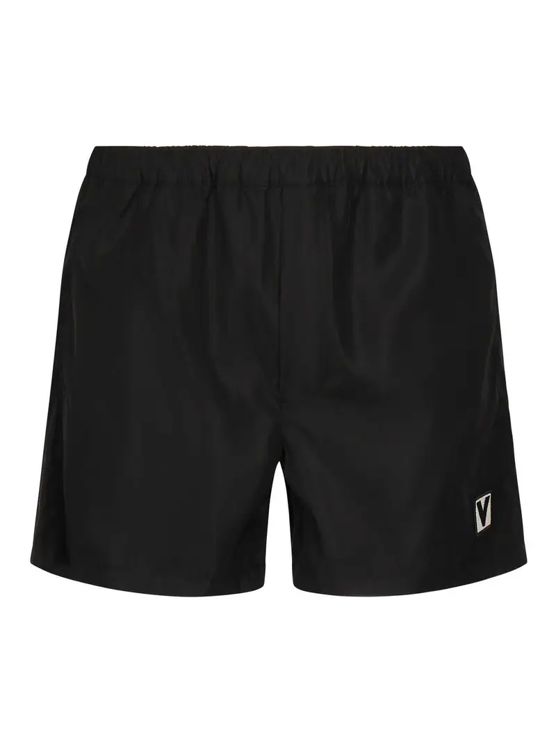 Costume da nuoto con logo Nero