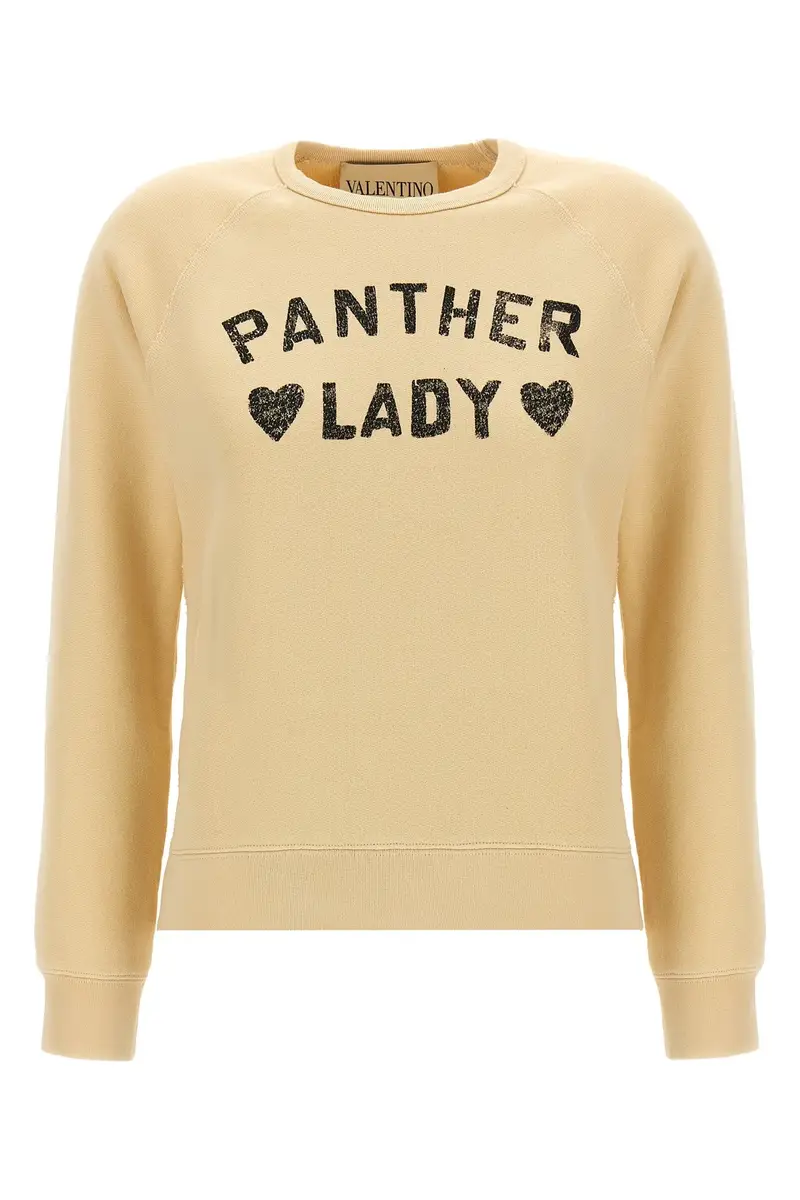 Felpa Valentino Garavani 'Panther Lady' Beige