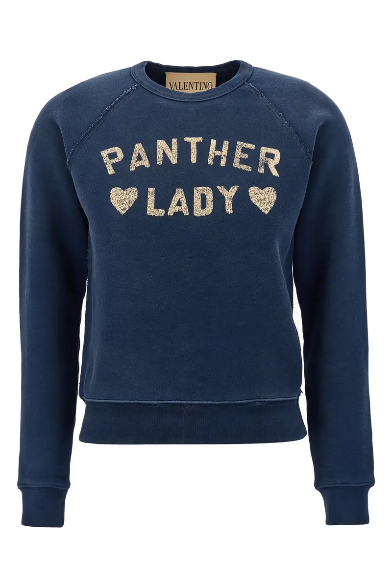 Felpa Valentino Garavani 'Panther Lady' Blu