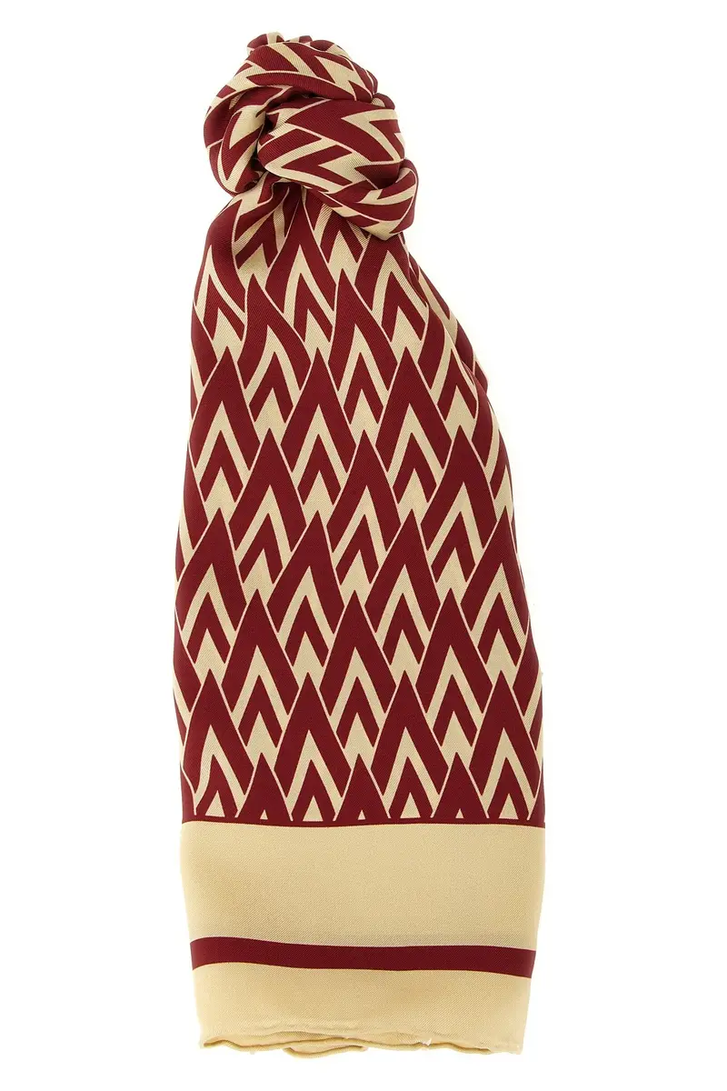 Foulard Valentino Garavani 'Toute La V' Bordeaux