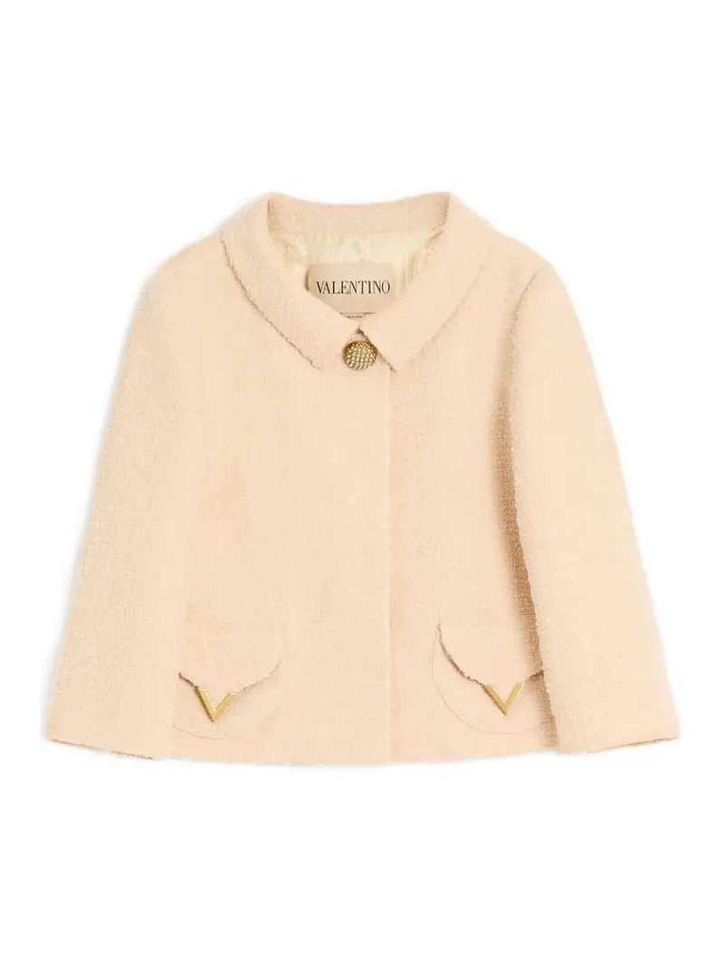 Giacca in lana con firma Vlogo Beige