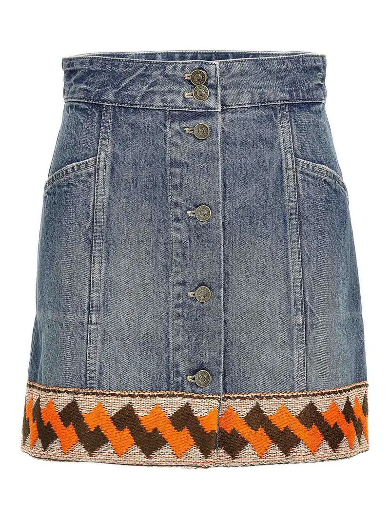 Gonna rifinita Multicolore