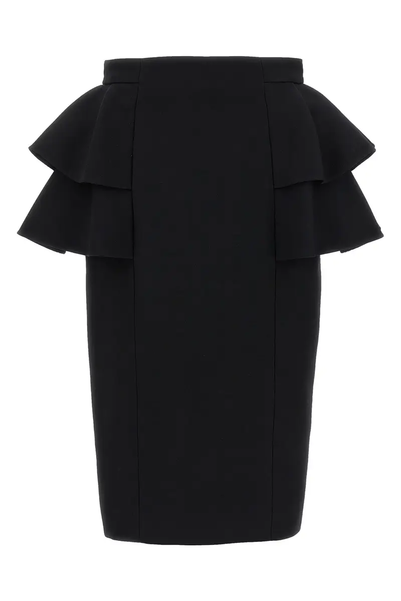 Gonna Valentino Garavani Crepe Couture Nero