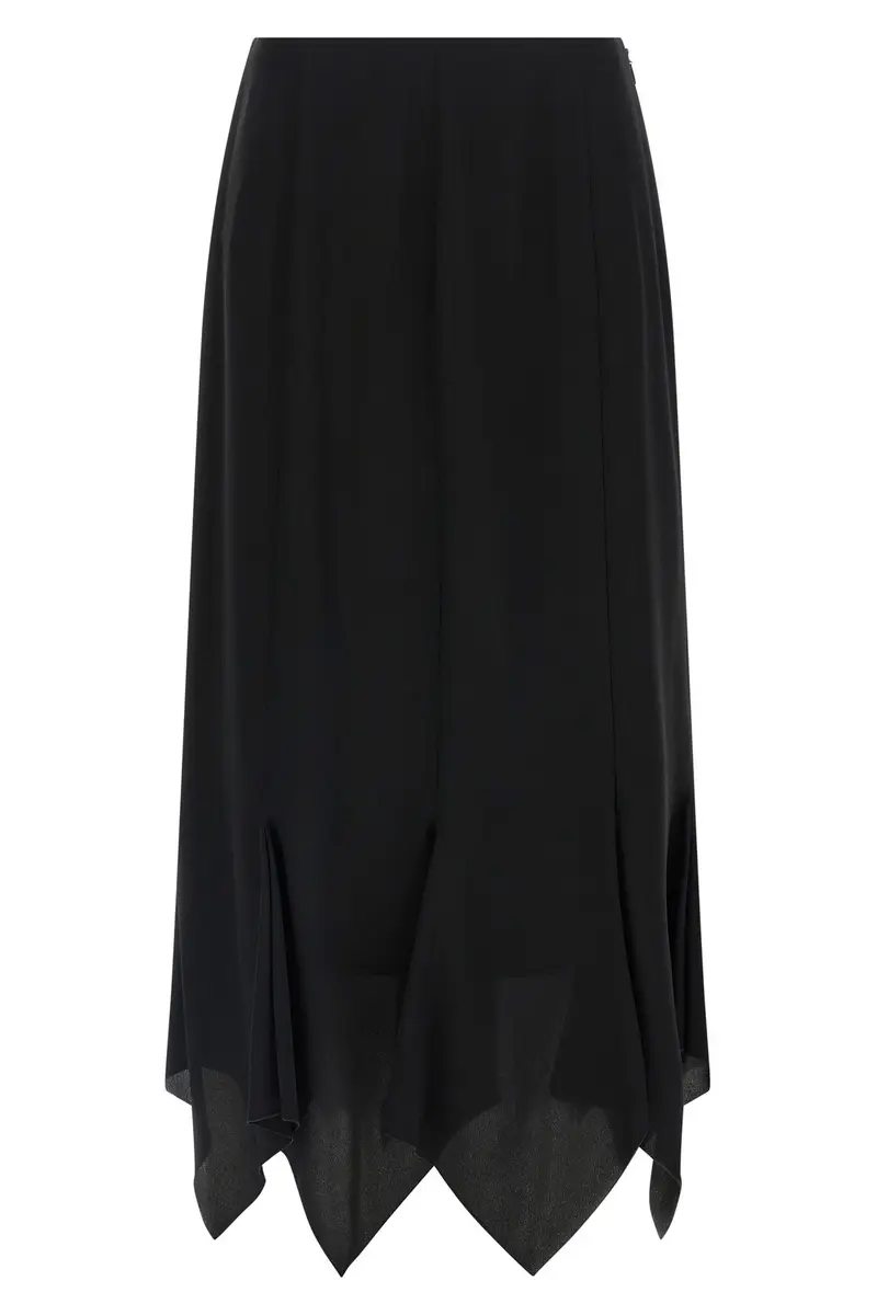 Gonna Valentino Garavani Crêpe De Chine Nero