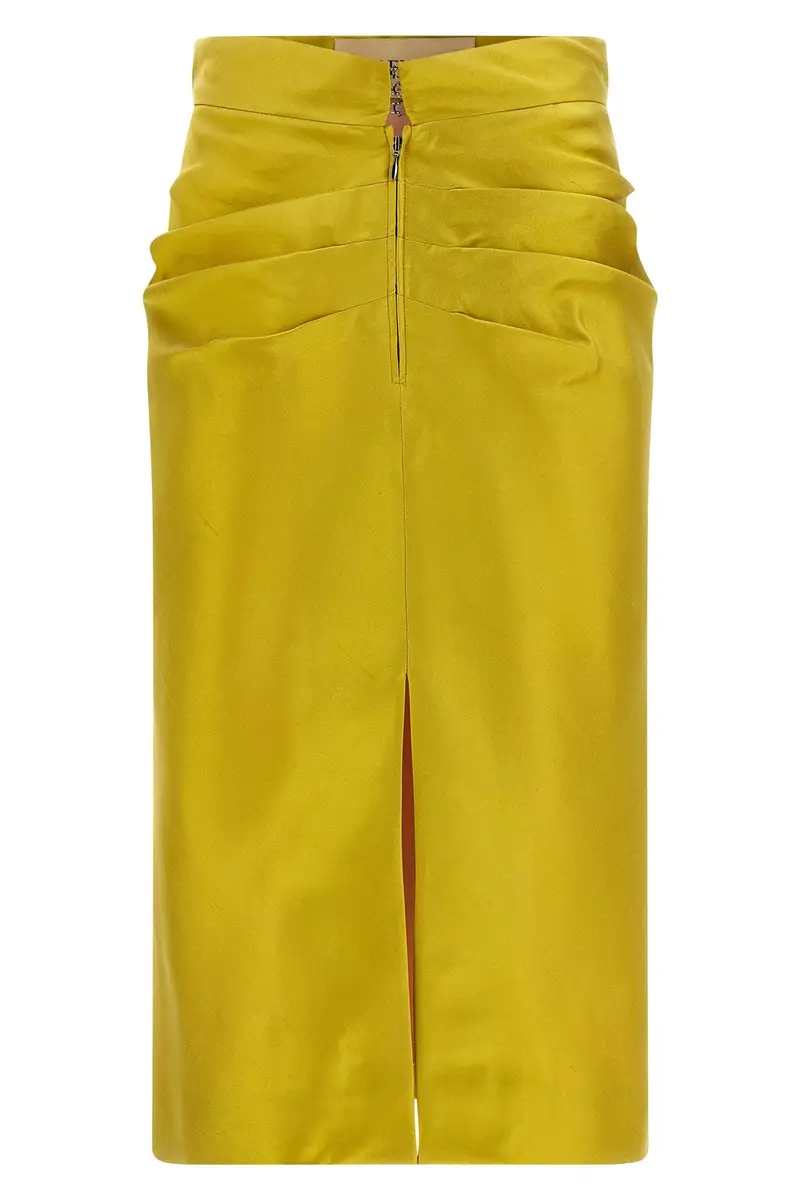 Gonna Valentino Garavani Seta Shantung Verde