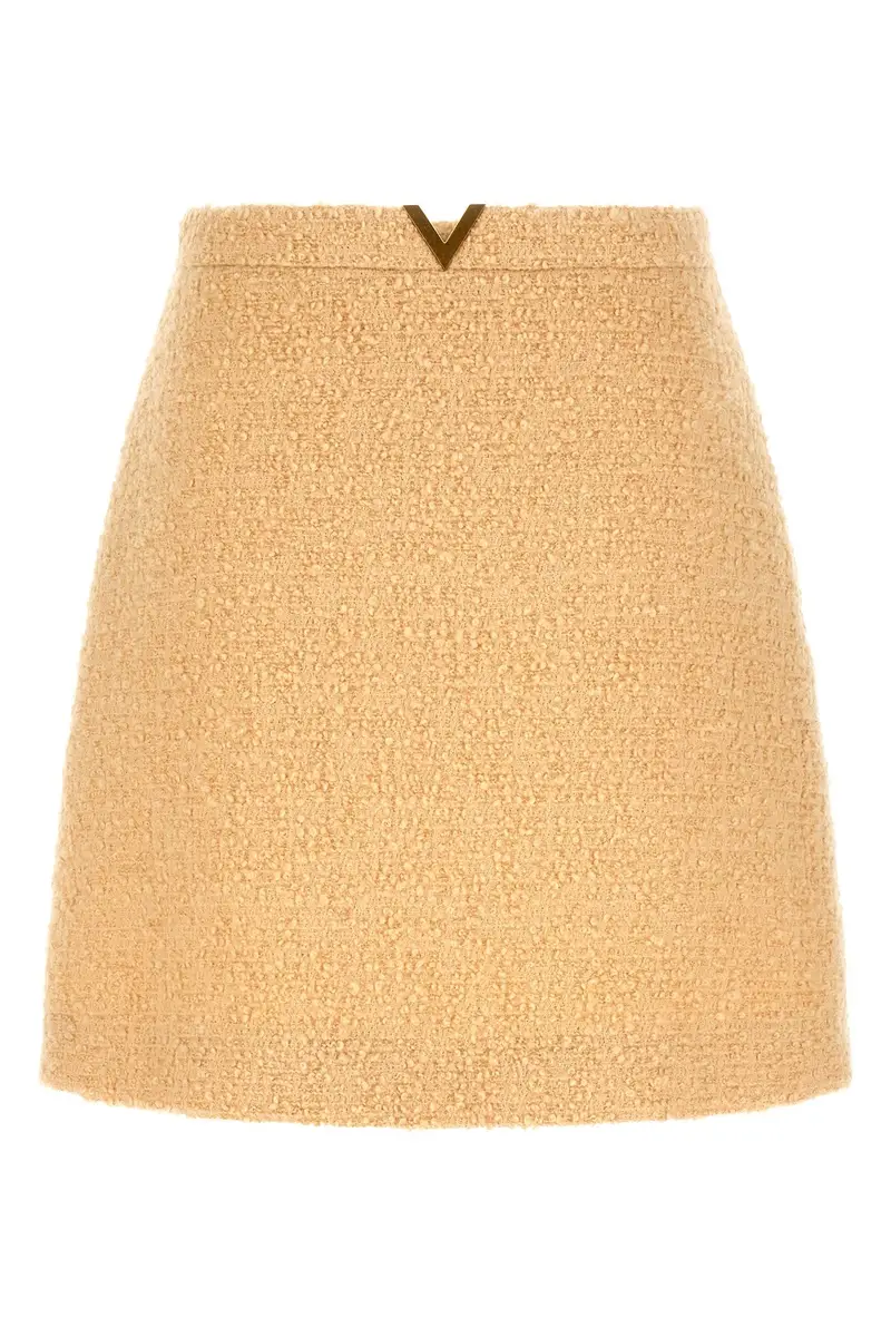 Gonna Valentino Garavani V Gold Beige