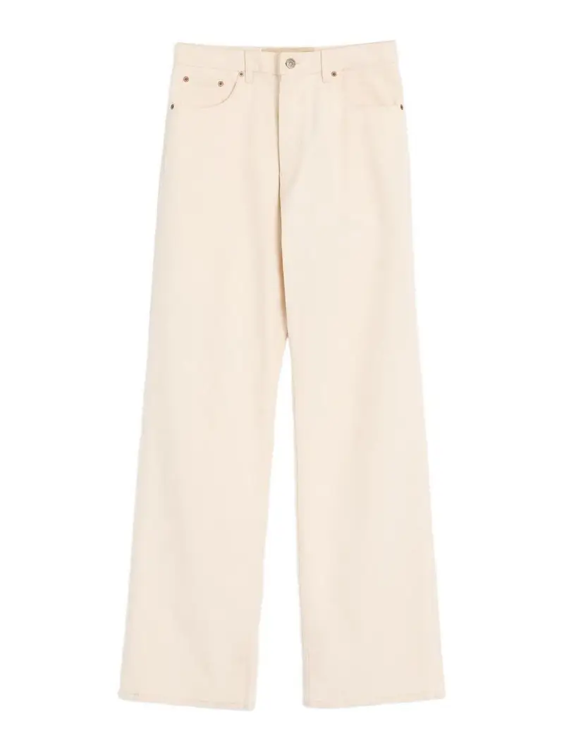 Jeans in cotone denim Bianco