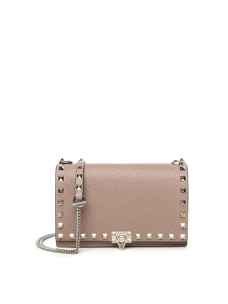 Mini Bag Rockstud Color Carne E Neutri