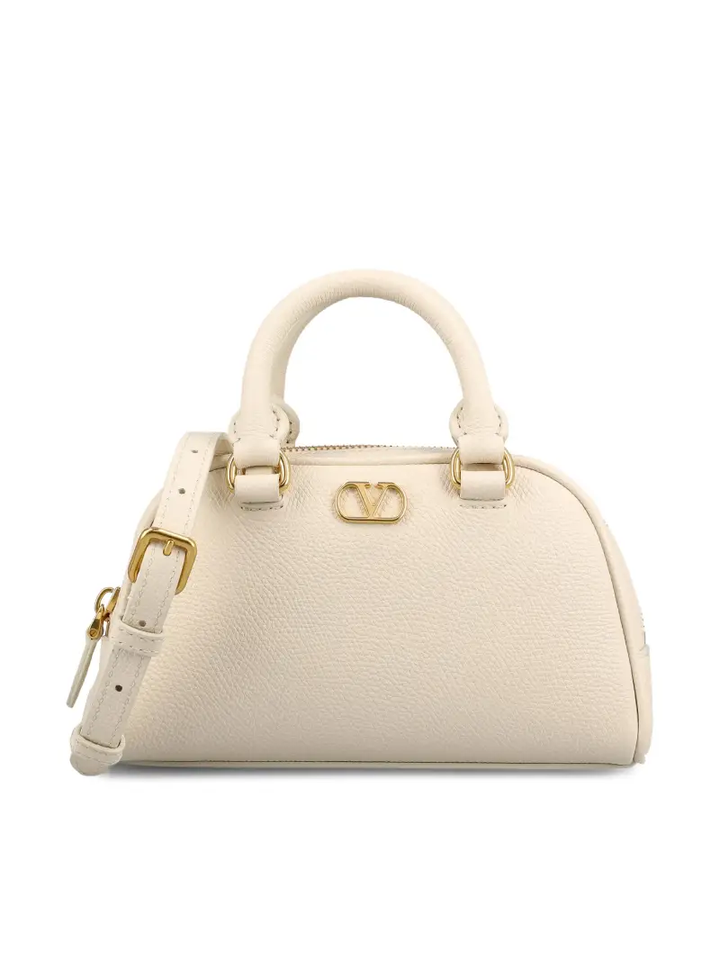 Mini Bauletto Vlogo Signature In Vitello BIANCO