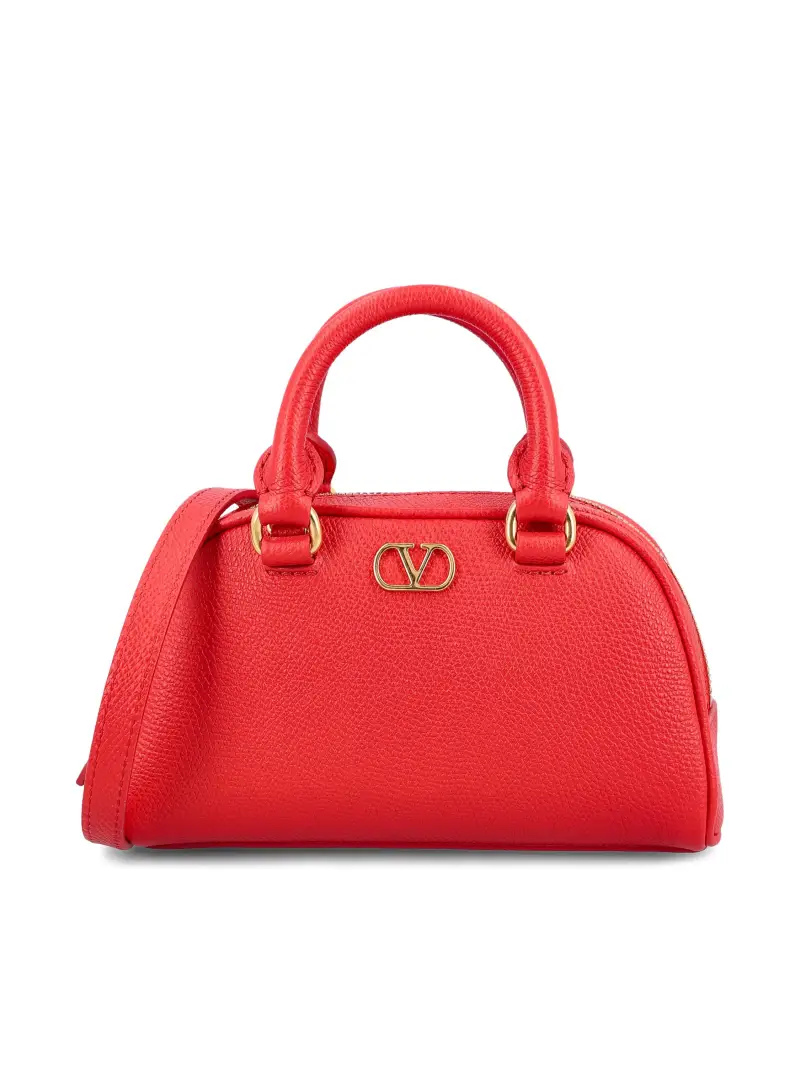 Mini Bauletto Vlogo Signature In Vitello ROSSO