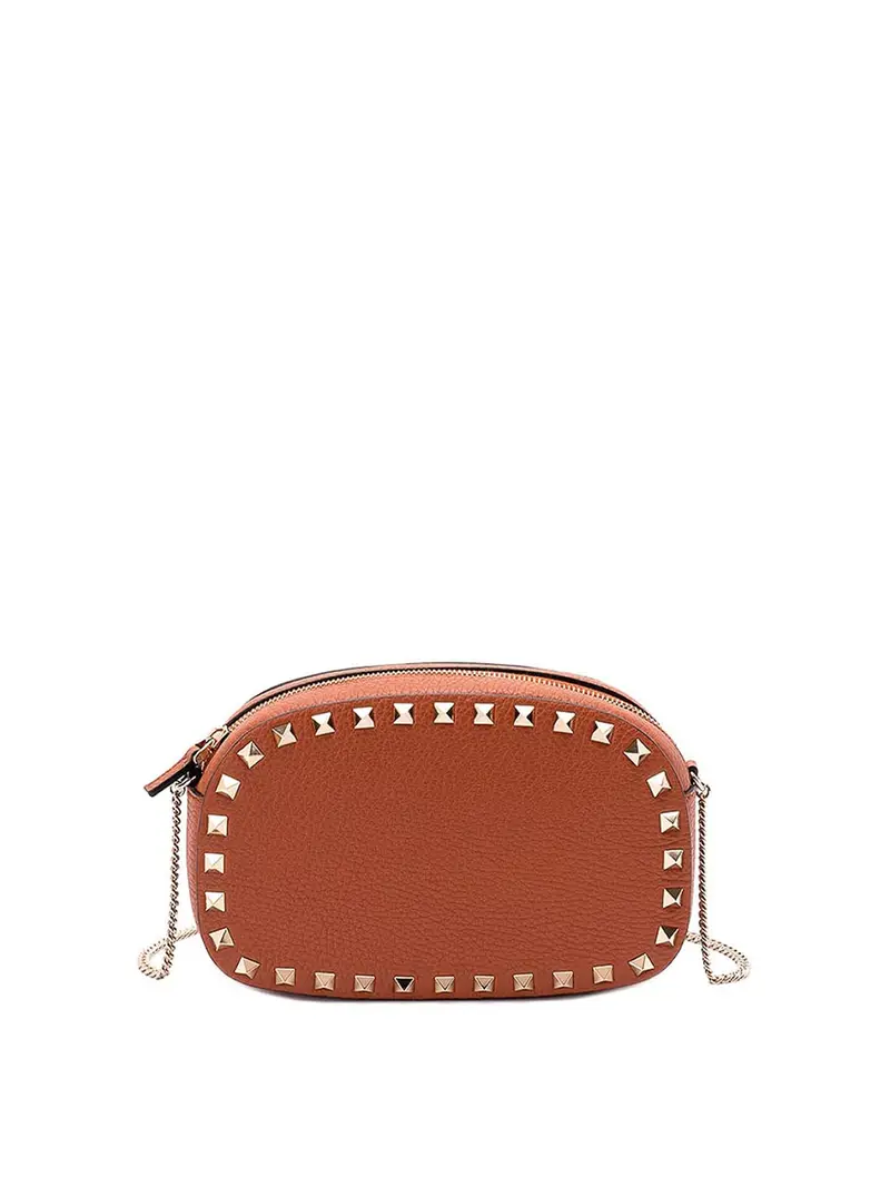 Mini borsa `Rockstud` Marrone