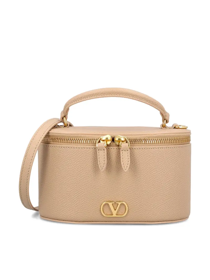 Mini Vanity Bag Vlogo Signature In Vitello BEIGE