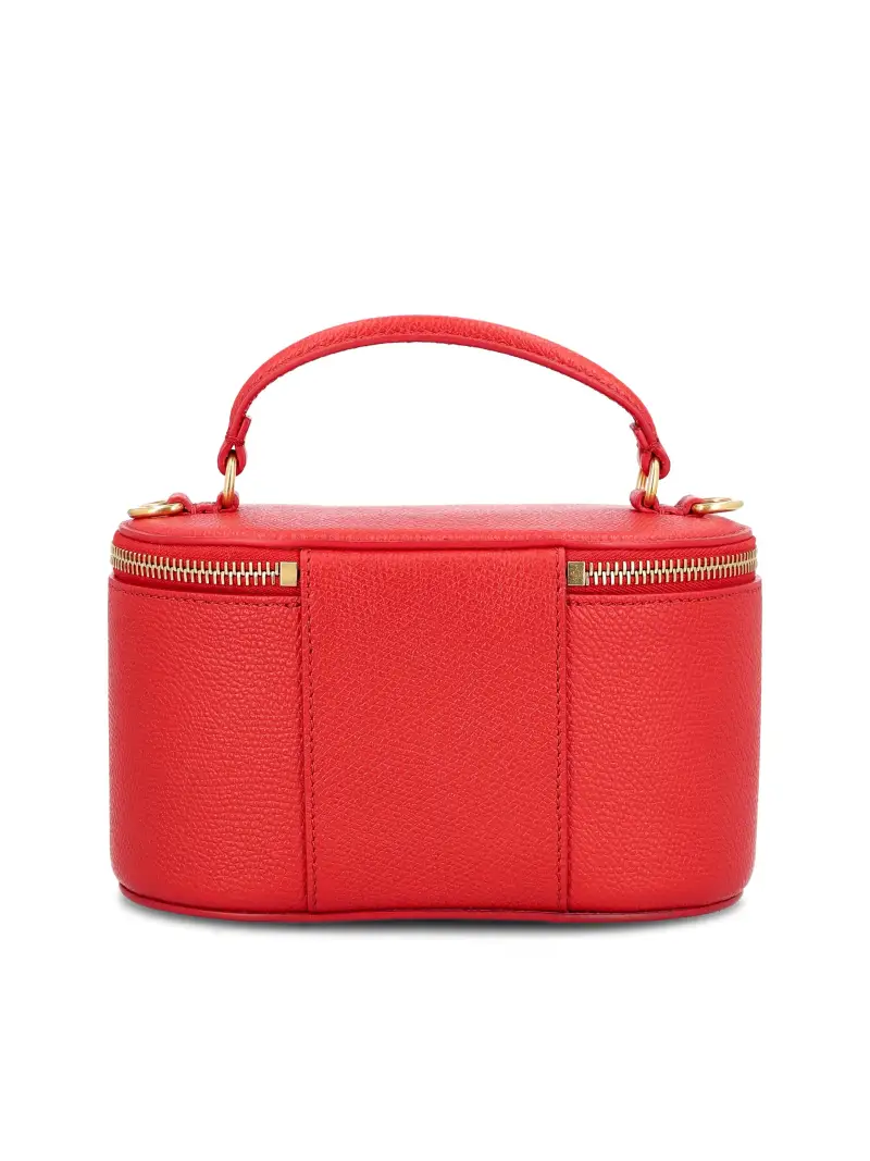 Mini Vanity Bag Vlogo Signature In Vitello ROSSO miniatura 2