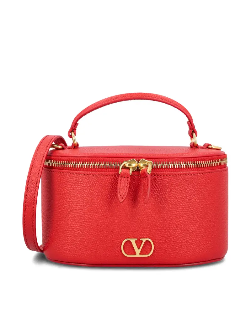 Mini Vanity Bag Vlogo Signature In Vitello ROSSO