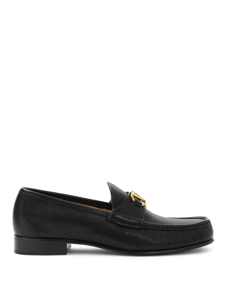 Mocassino con logo V esclusivo Nero