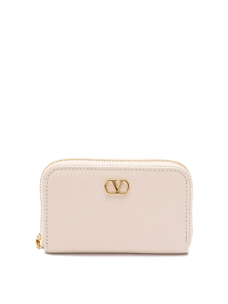 Portafoglio mini con cerniera Vlogo Signature Bianco