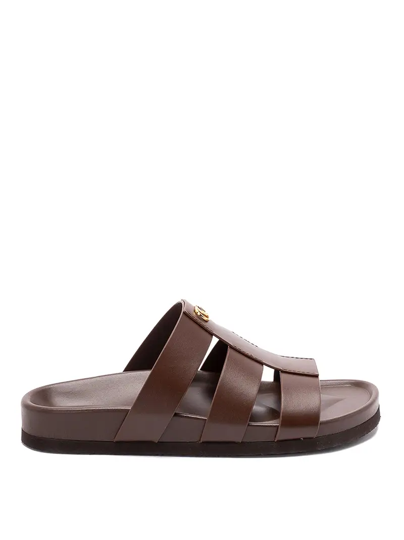 Sandali con scudo Marrone