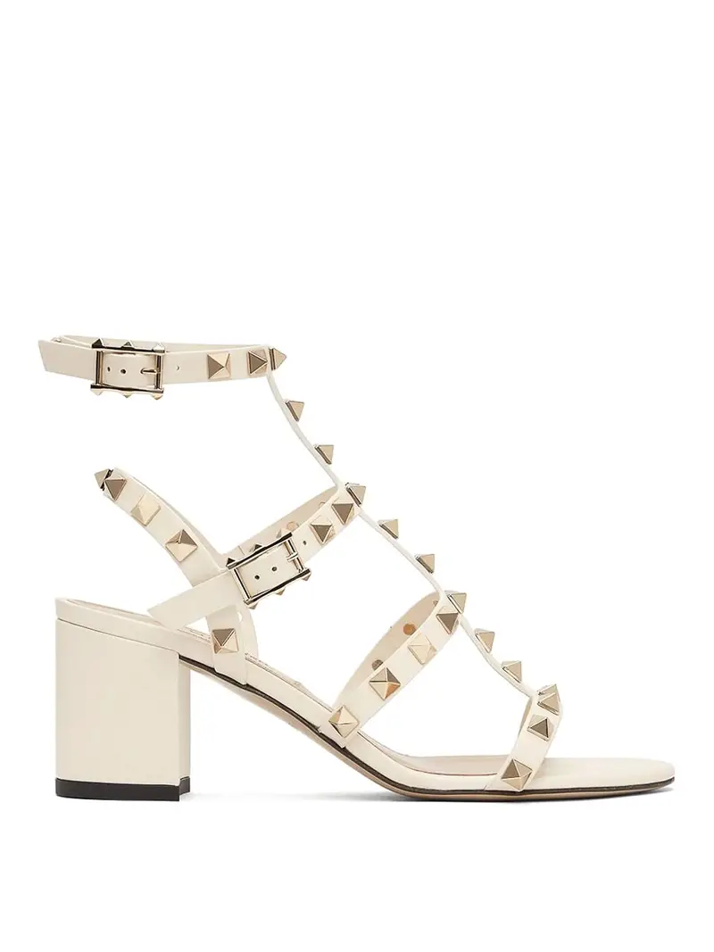 Sandali rockstud 60 mm Beige