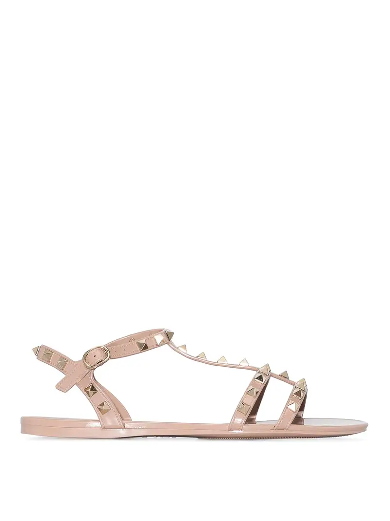 Sandali Rockstud Rosa Chiaro