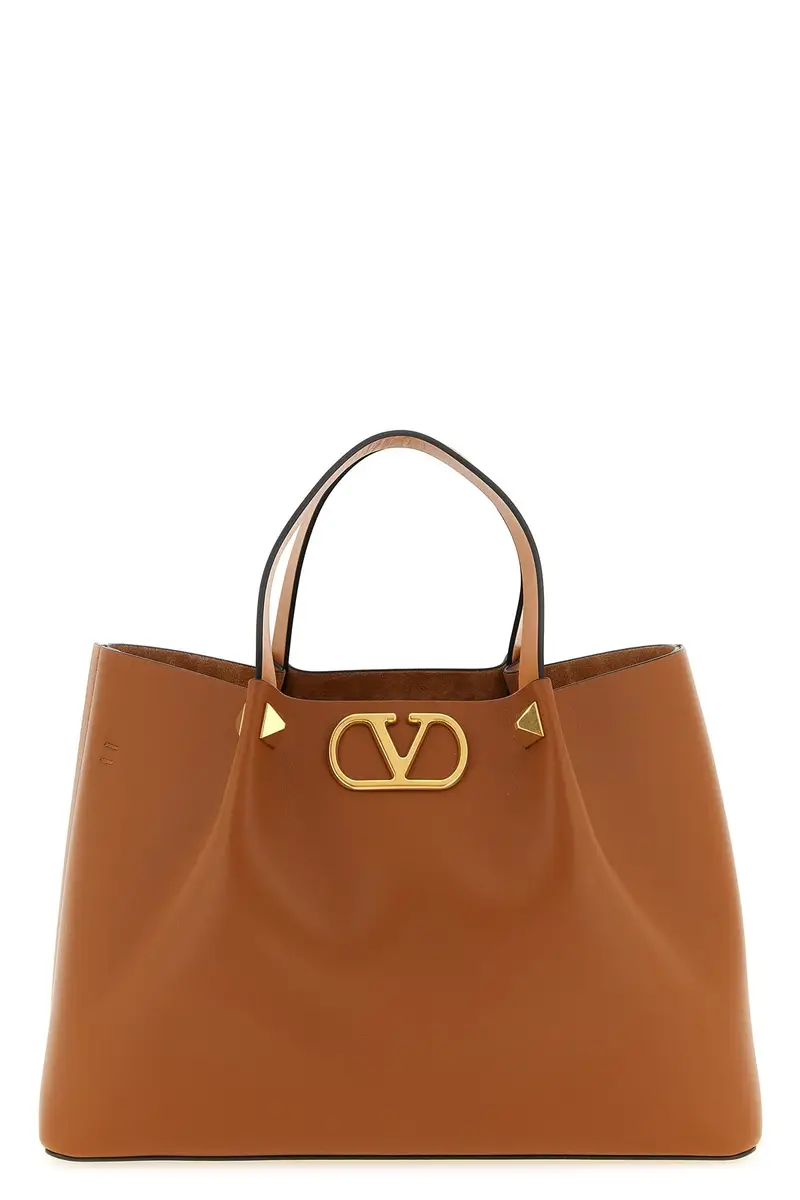 Shopping Valentino Garavani Vlogo Signature Media Marrone