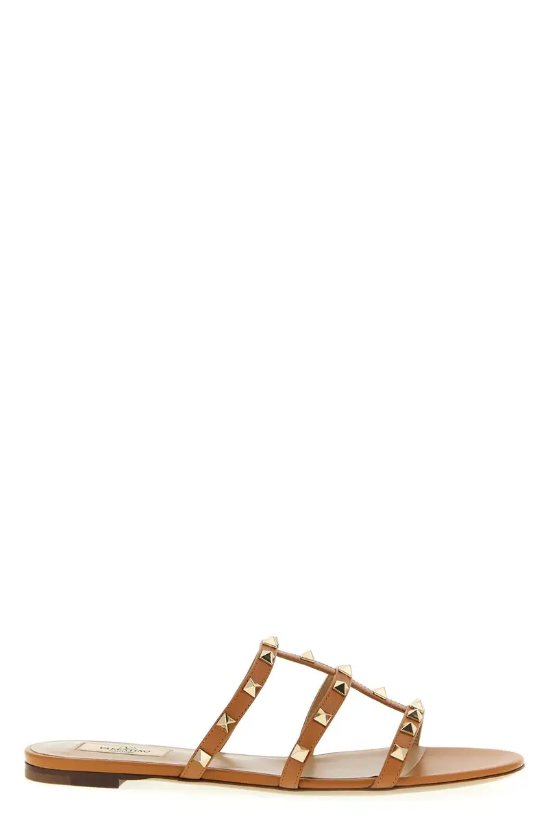Slide Valentino Garavani 'Rockstud' Beige