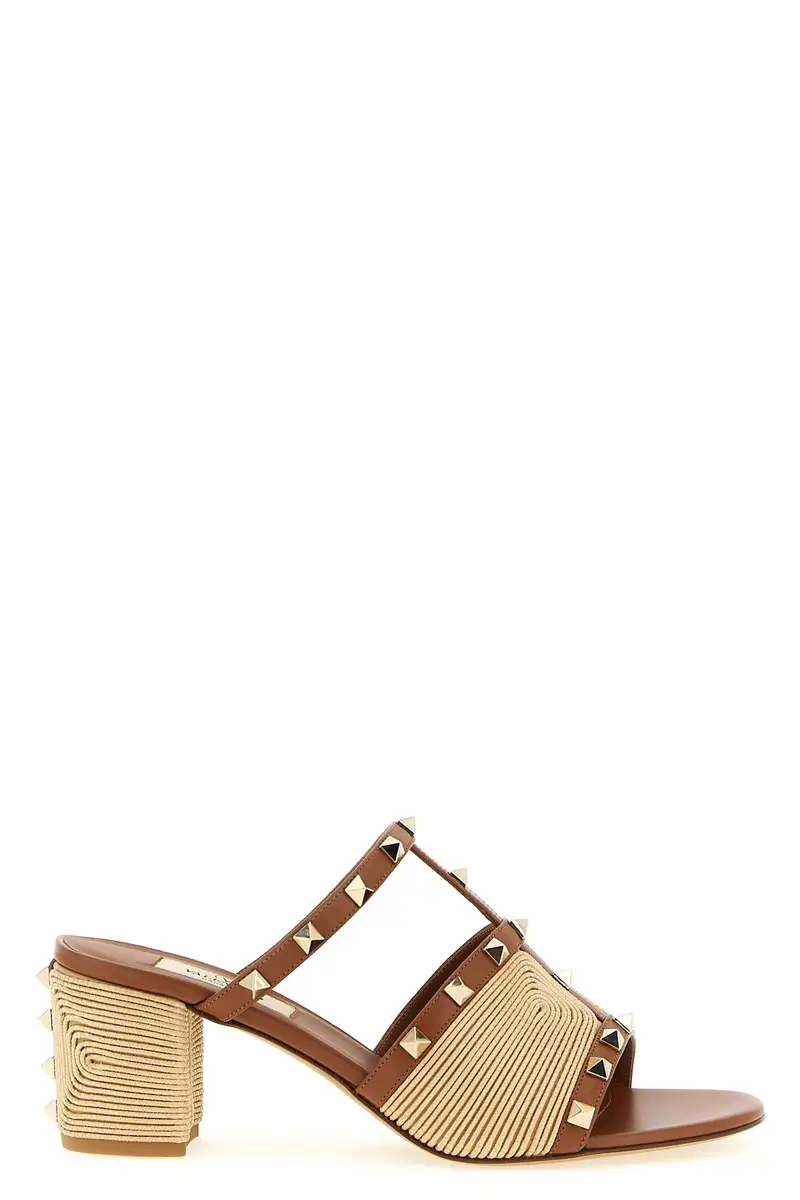 Slide Valentino Garavani Rockstud Marrone