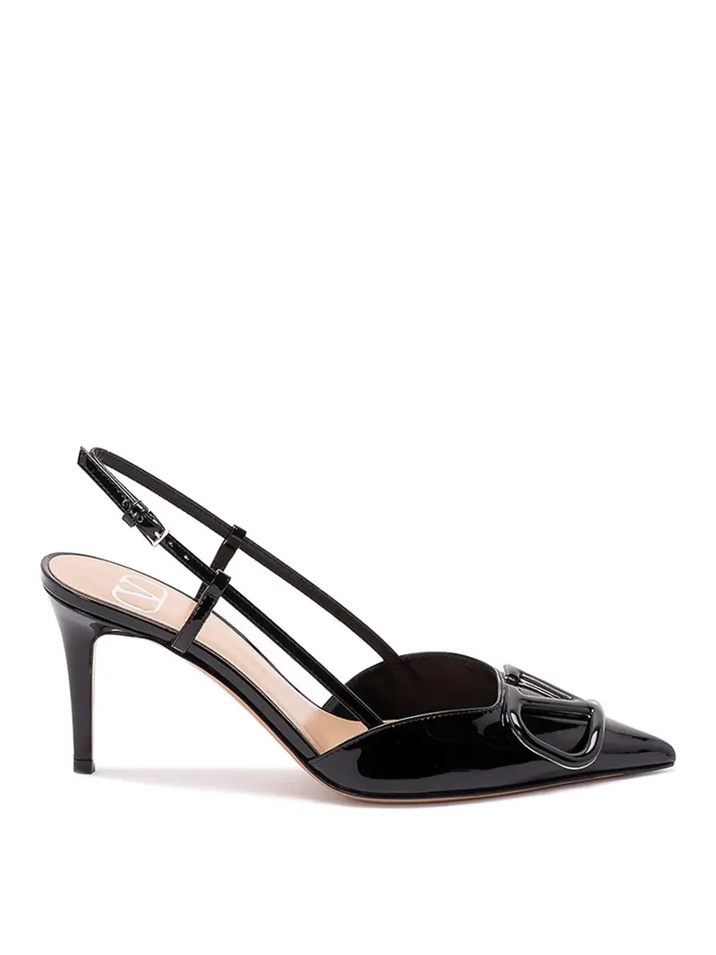 Slingback firmati Vlogo Nero