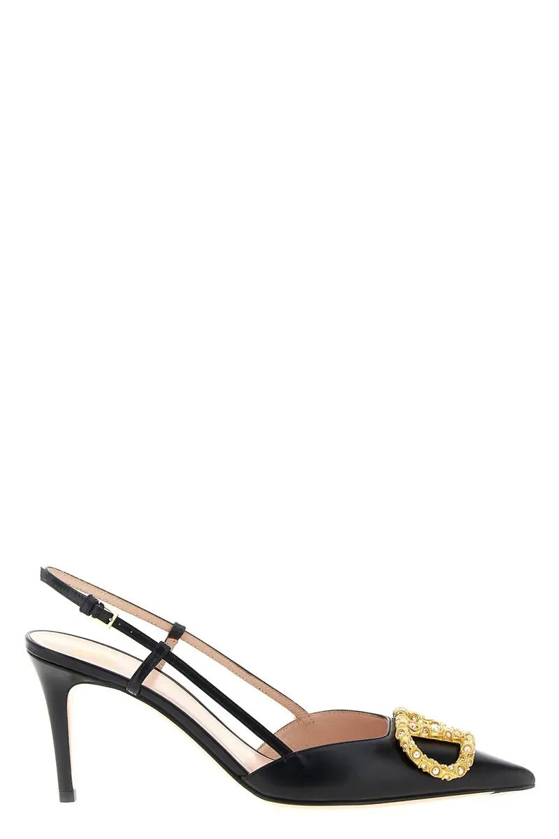 Slingback Valentino Garavani Vlogo Signature Nero